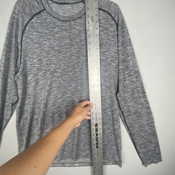 Lululemon Metal Vent Tech Light Grey Camo Long Sleeve Shirt Mens Extra Large XL - Picture 6 of 6